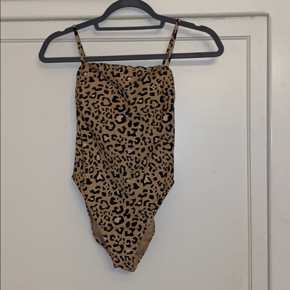leopard print one piece swimsuit